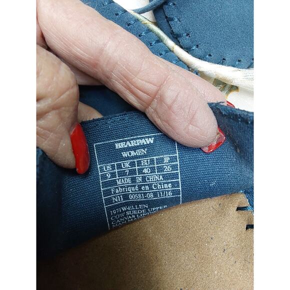 Bearpaw Ellen Cow Suede Shoes Moccasin style in blue Size US 9 1971 W-Ellen - Picture 5 of 5